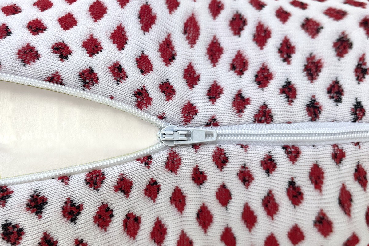 Taie d'oreiller en coton déhoussable avec fermeture éclair lavable