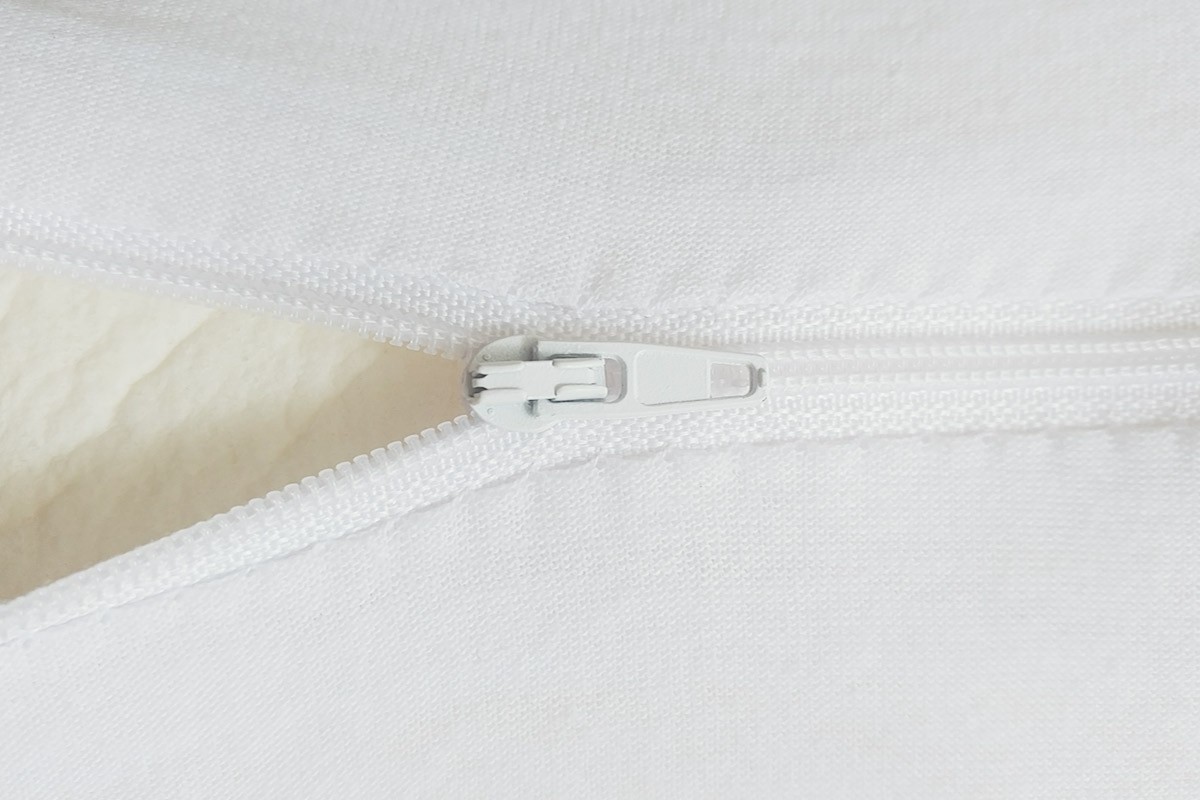 Taie d'oreiller en coton déhoussable avec fermeture éclair lavable