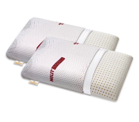 Pair of Memory pillows Slow Memory model soap shape removable cover NILIT INNERGY with zip - Marcapiuma