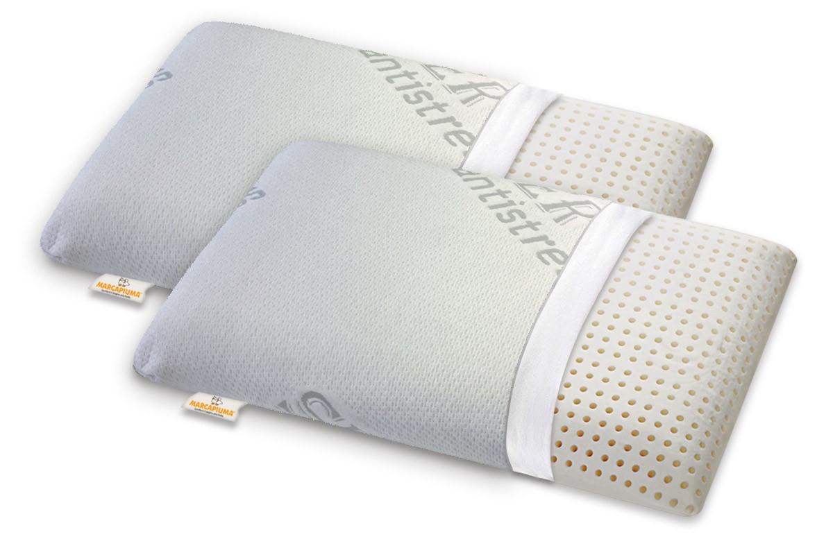 Pair of Memory pillows Slow Memory model soap shape Silver Antistress cover - Marcapiuma