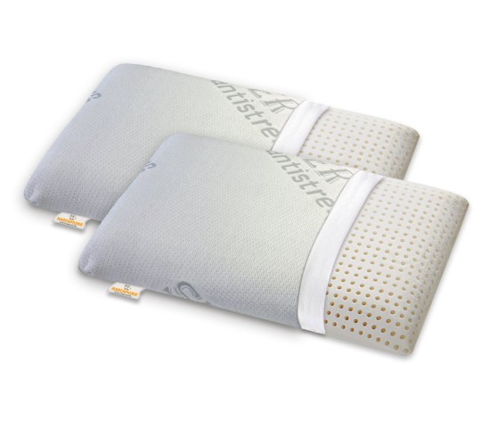 Pair of Memory pillows Slow Memory model soap shape Silver Antistress cover - Marcapiuma