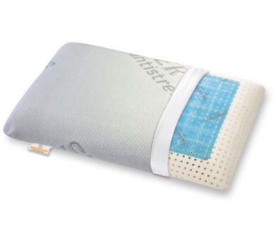 Oreiller Memory GEL forme savon doublure SILVER ANTISTRESS déhoussable avec zip - Marcapiuma