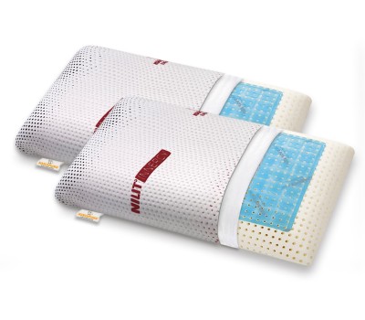Pair of Memory GEL pillows soap-shaped removable NILIT INNERGY cover with zip - Marcapiuma
