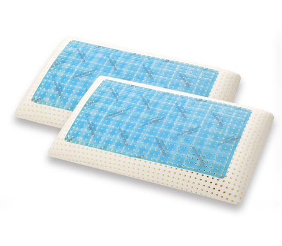 Pair of Memory GEL pillows soap-shaped special fresh gel perforated - Marcapiuma