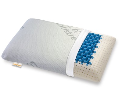 Oreiller à mémoire de forme Air Massage, insert respirant, doublure amovible, Silver Antistress - Marcapiuma