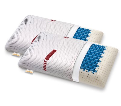 Pair of Memory pillows model Air Massage breathable insert Removable cover NILIT INNERGY - Marcapiuma
