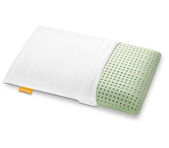 Cuscino in Memory modello Bio Green forma saponetta Foderina 100% Cotone - Marcapiuma