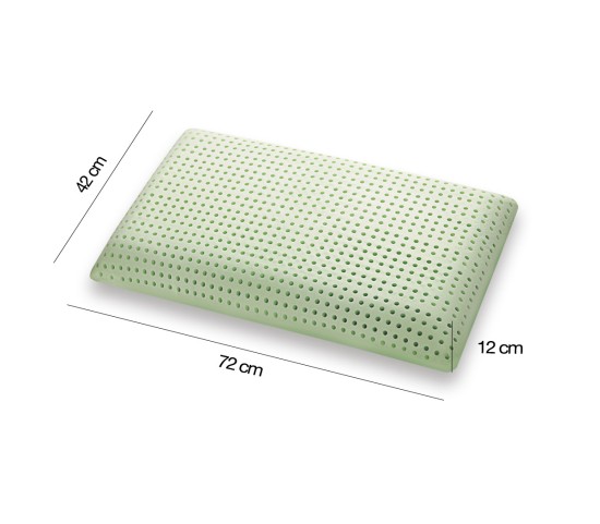 Cuscino in Memory modello Bio Green forma saponetta misure - Marcapiuma