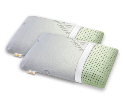 Pair of Memory Pillows Bio Green Model Soap Shape Silver Antistress Cover - Marcapiuma