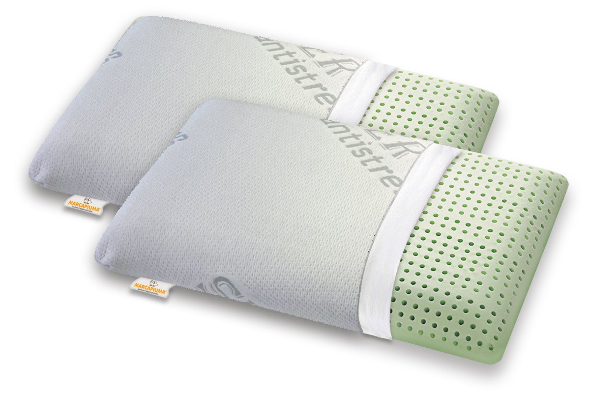 Pair of Memory Pillows Bio Green Model Soap Shape Silver Antistress Cover - Marcapiuma