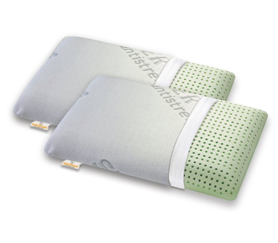 Pair of Memory Pillows Bio Green Model Soap Shape Silver Antistress Cover - Marcapiuma