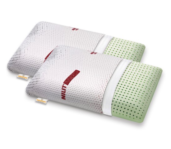 Pair of Memory pillows Bio Green model soap shape NILIT INNERGY cover - Marcapiuma