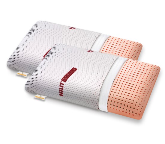 Pair of washable Memory foam pillow BIO CLEAN model with zipped cover NILIT INNERGY - Marcapiuma