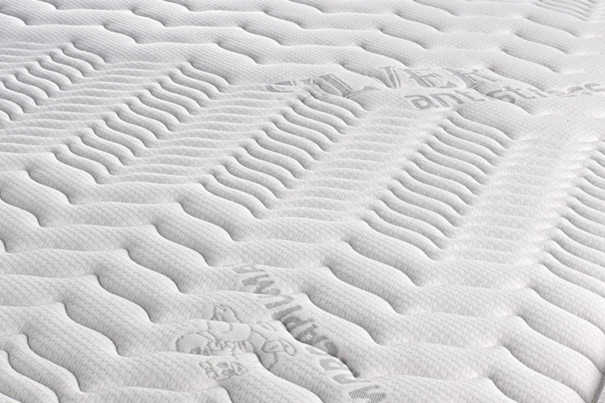 Materasso a molle 800 Memory Rivestimento Silver particolare - Marcapiuma