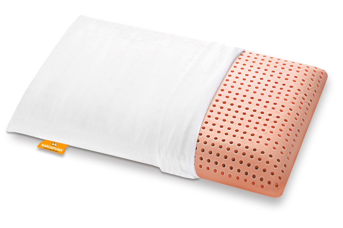 Washable Memory pillow model BIO CLEAN cover with zipper 100% Cotton - Marcapiuma