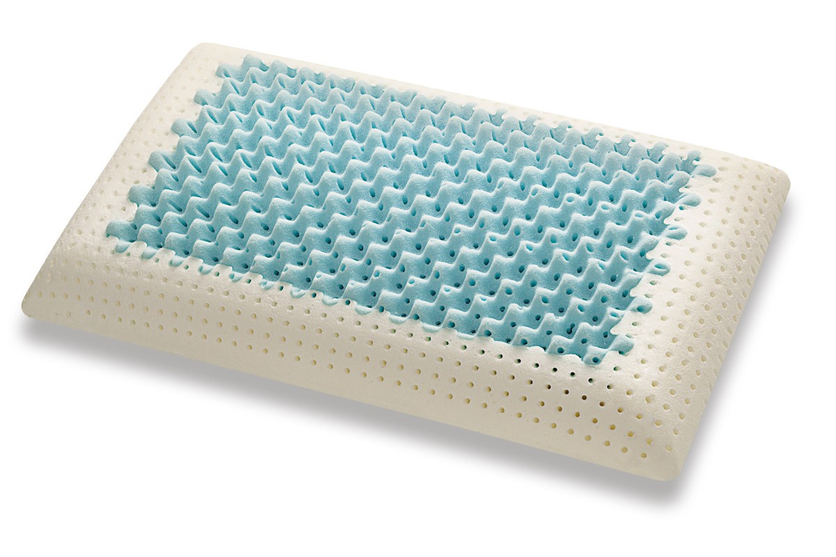 Cuscino Memory Coppia Mister Blue traspirante fodera cotone - Marcapiuma