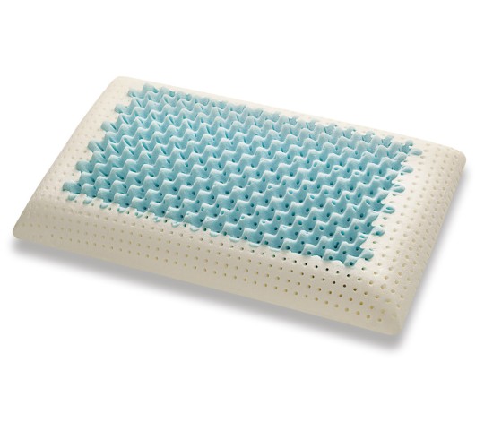 Cuscino Memory Coppia Mister Blue traspirante fodera cotone - Marcapiuma