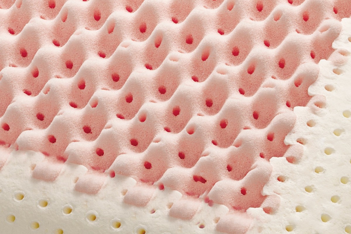 Memory-Kissen Miss Pink fester atmungsaktiver Schaumstoff Detail - Marcapiuma