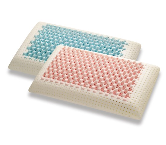 Coppia cuscini Memory Miss Pink e Mister Blue saponetta - Marcapiuma