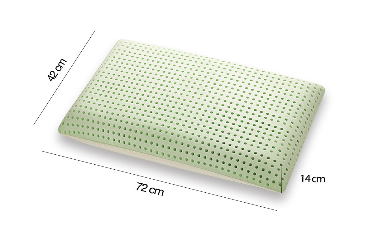 Oreiller à mémoire de forme modèle Bio Double Aloe dimensions - Marcapiuma
