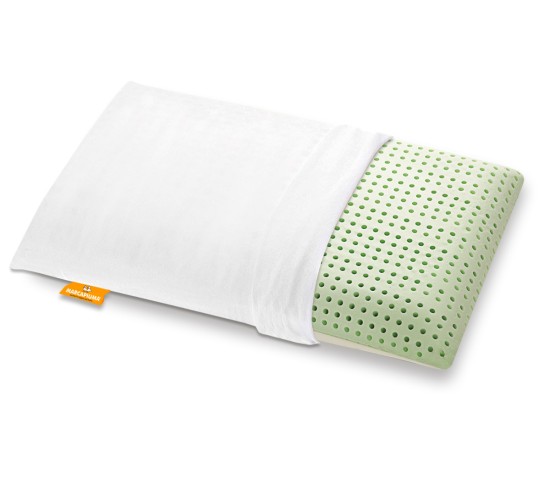 Almohada viscoelástica modelo Bio Double Aloe funda protectora extraíble Algodón - Marcapiuma