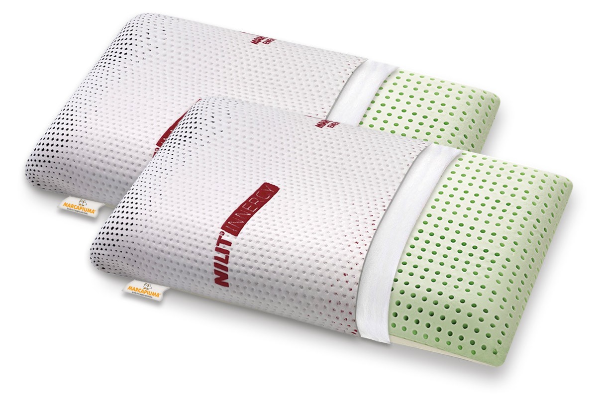 Pair of Memory Pillows model Bio Double Aloe cover Nilit Innergy - Marcapiuma