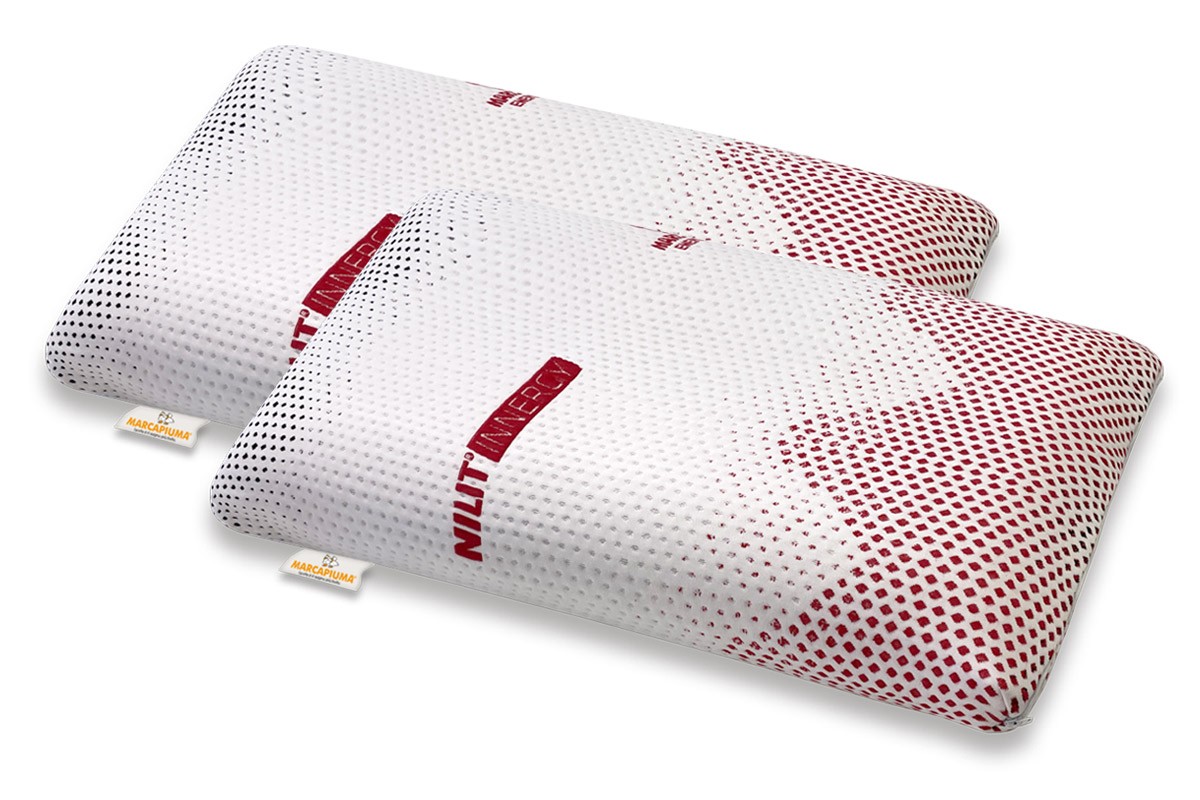 Pair of Memory Pillows model Bio Double Aloe cover Nilit Innergy - Marcapiuma
