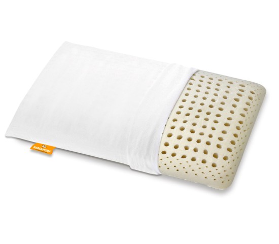 Cuscino Lattice Naturale forma saponetta fodera 100% Cotone - Marcapiuma
