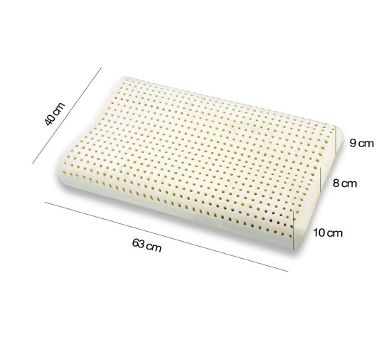 Cuscino Lattice Naturale forma doppia onda cervicale misure - Marcapiuma