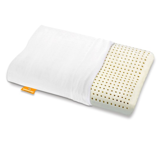 Oreiller en latex naturel modèle NATURAL avec doublure COTON