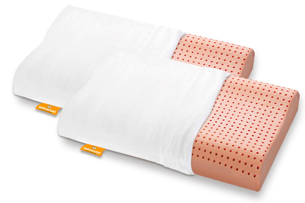 Washable Memory Foam Pillow model Bio Clean wave-shaped