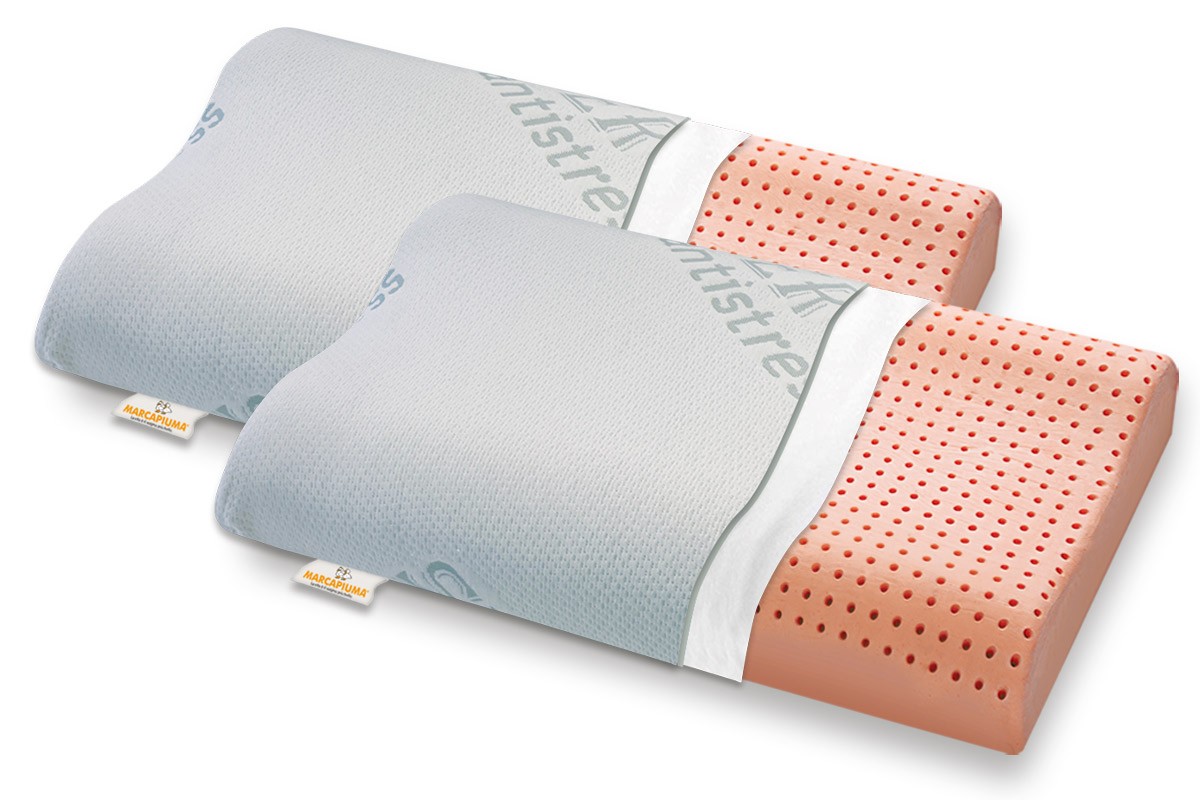 Washable Memory Foam Pillow model Bio Clean wave-shaped