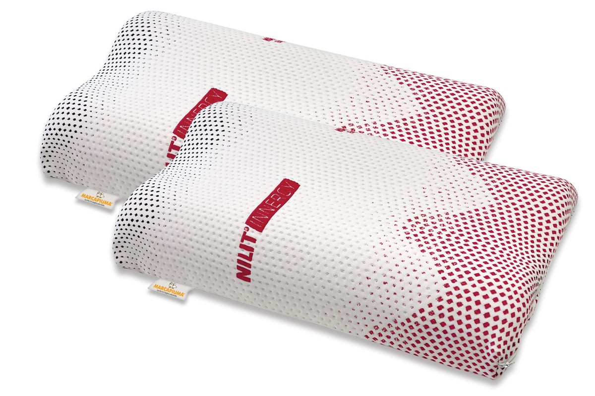 Washable Memory Foam Pillow model Bio Clean wave-shaped