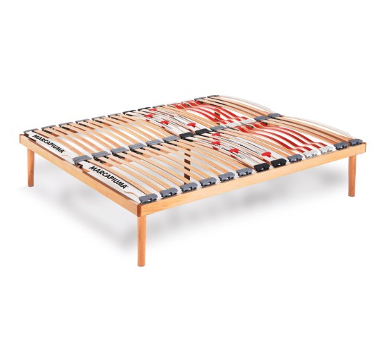 Rete a doghe Nature Med Fissa Matrimoniale in legno di faggio - Marcapiuma