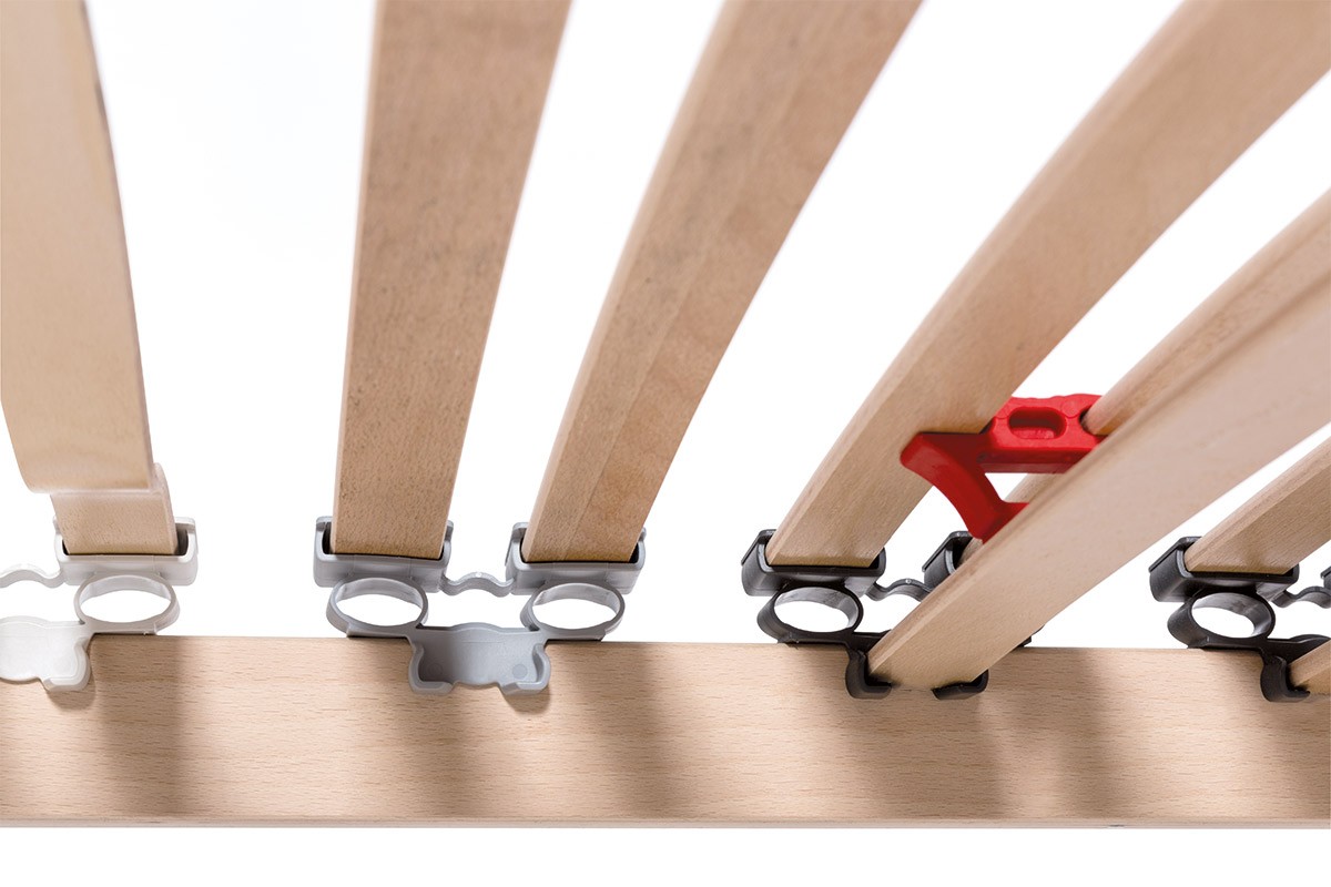 Rete a doghe Nature Med Fissa in legno di faggio regolatori di rigidità - Marcapiuma