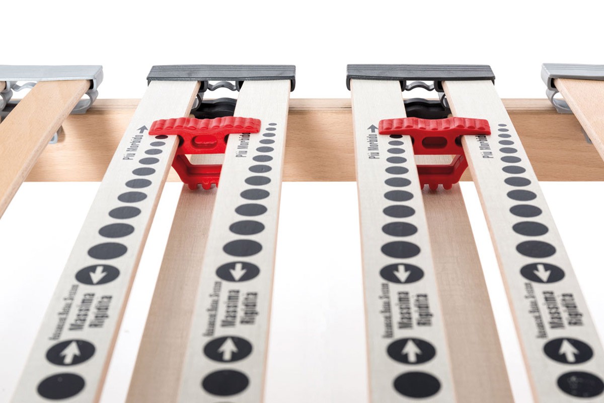 Rete a doghe Nature Med Fissa in legno di faggio regolatori di rigidità - Marcapiuma