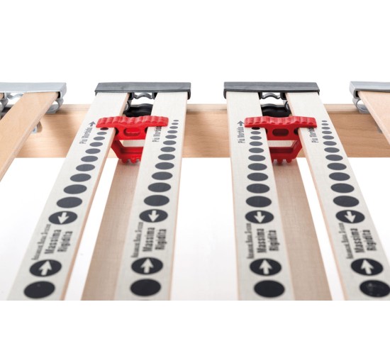 Rete a doghe Nature Med Fissa in legno di faggio regolatori di rigidità - Marcapiuma