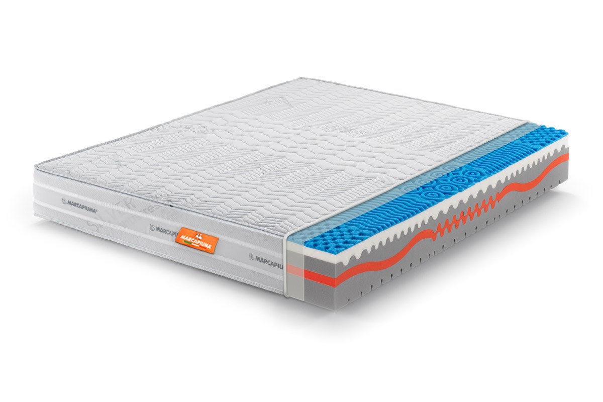 Materasso Memory modello Sunshine Matrimoniale con rivestimento Silver - Marcapiuma