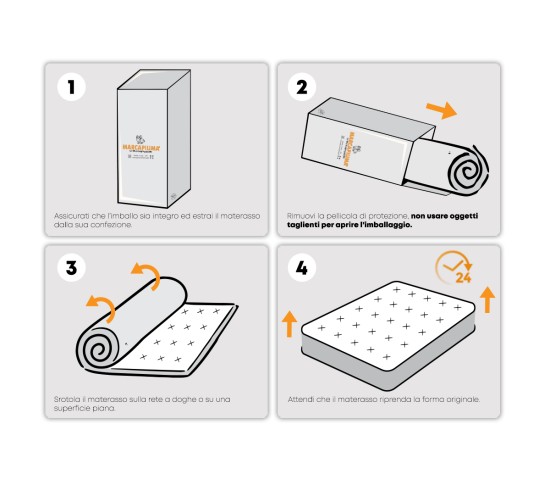 Matelas bébé enfants modèle SUNRISE - Marcapiuma