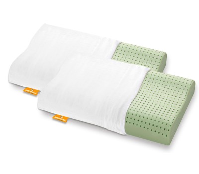 Memory Foam Pillow model BIO GREEN wave-shaped