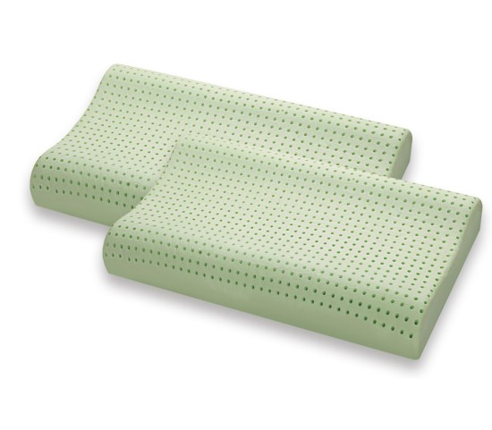 Memory Foam Pillow model BIO GREEN wave-shaped