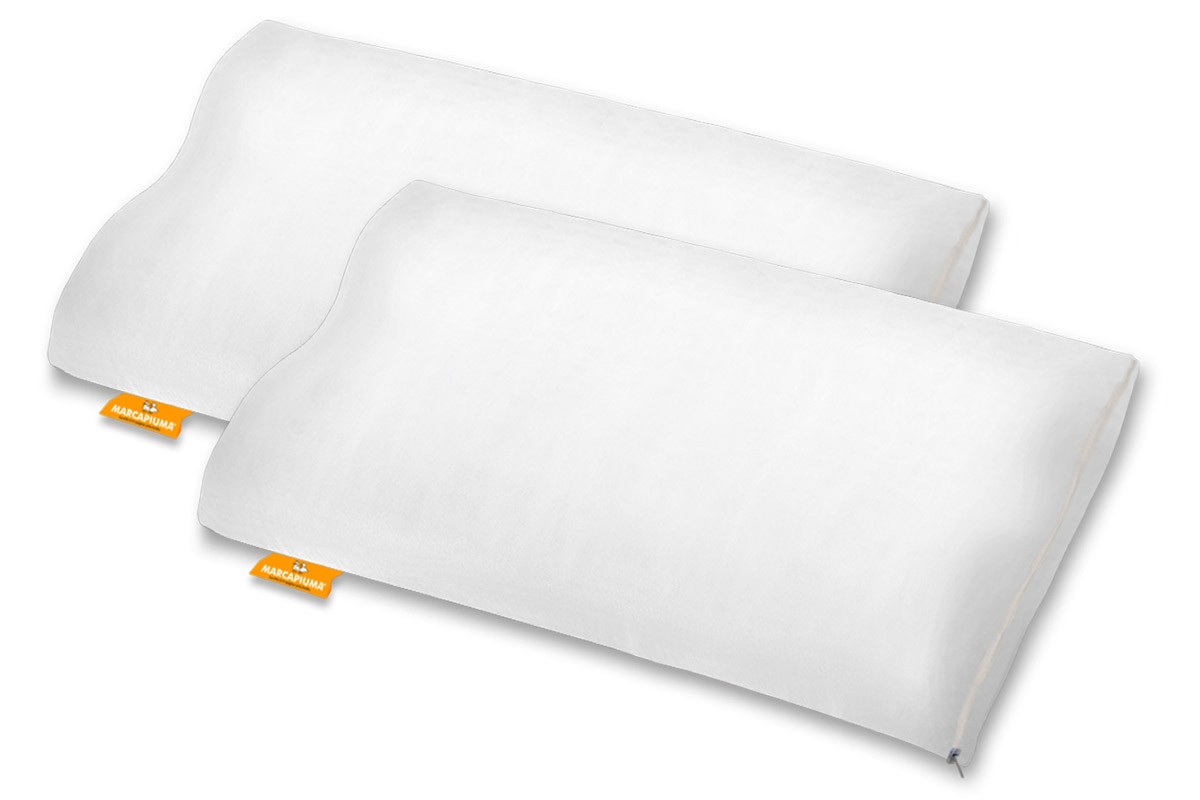 Memory Foam Pillow model BIO GREEN wave-shaped