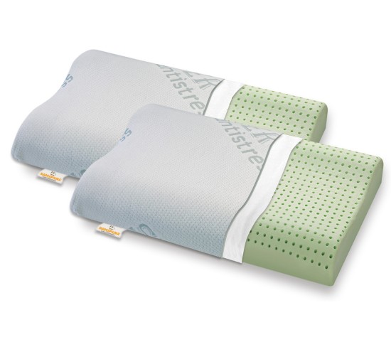 Memory Foam Pillow model Bio Green wave-shaped