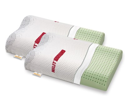Memory Foam Pillow model Bio Green wave-shaped