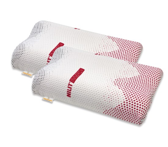 Memory Foam Pillow model Bio Green wave-shaped