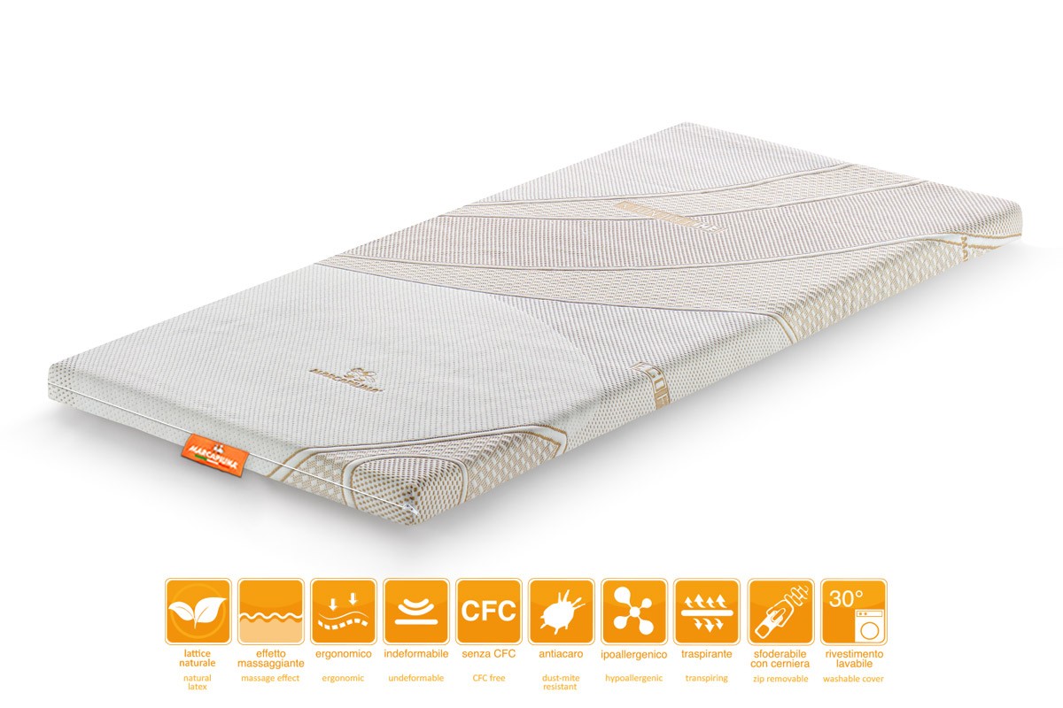 topper in lattice naturale marcapiuma