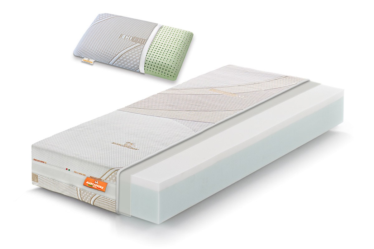 Kinderschlafsystem Cucciolo Memory Foam Matratze Sunrise mit Umweltfreundlichem Kissen - Marcapiuma