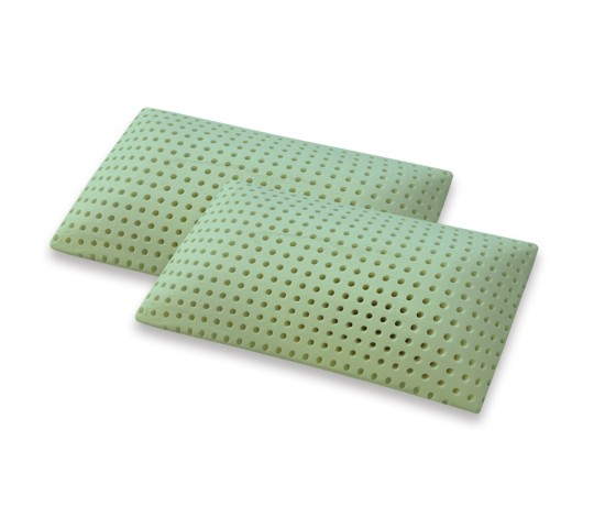 Paire d'oreillers à mémoire de forme modèle DUMBO ALOE forme savon déhoussable ECO-FRIENDLY avec fermeture éclair - Marcapiuma