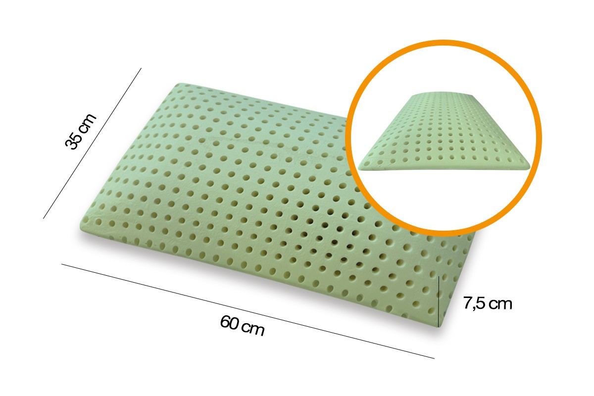 Memory-Kissen Modell DUMBO ALOE Seifenform abnehmbarer ECO-FRIENDLY-Bezug mit Reißverschluss - Marcapiuma