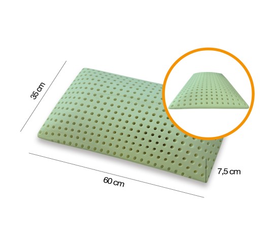 Memory-Kissen Modell DUMBO ALOE Seifenform abnehmbarer ECO-FRIENDLY-Bezug mit Reißverschluss - Marcapiuma